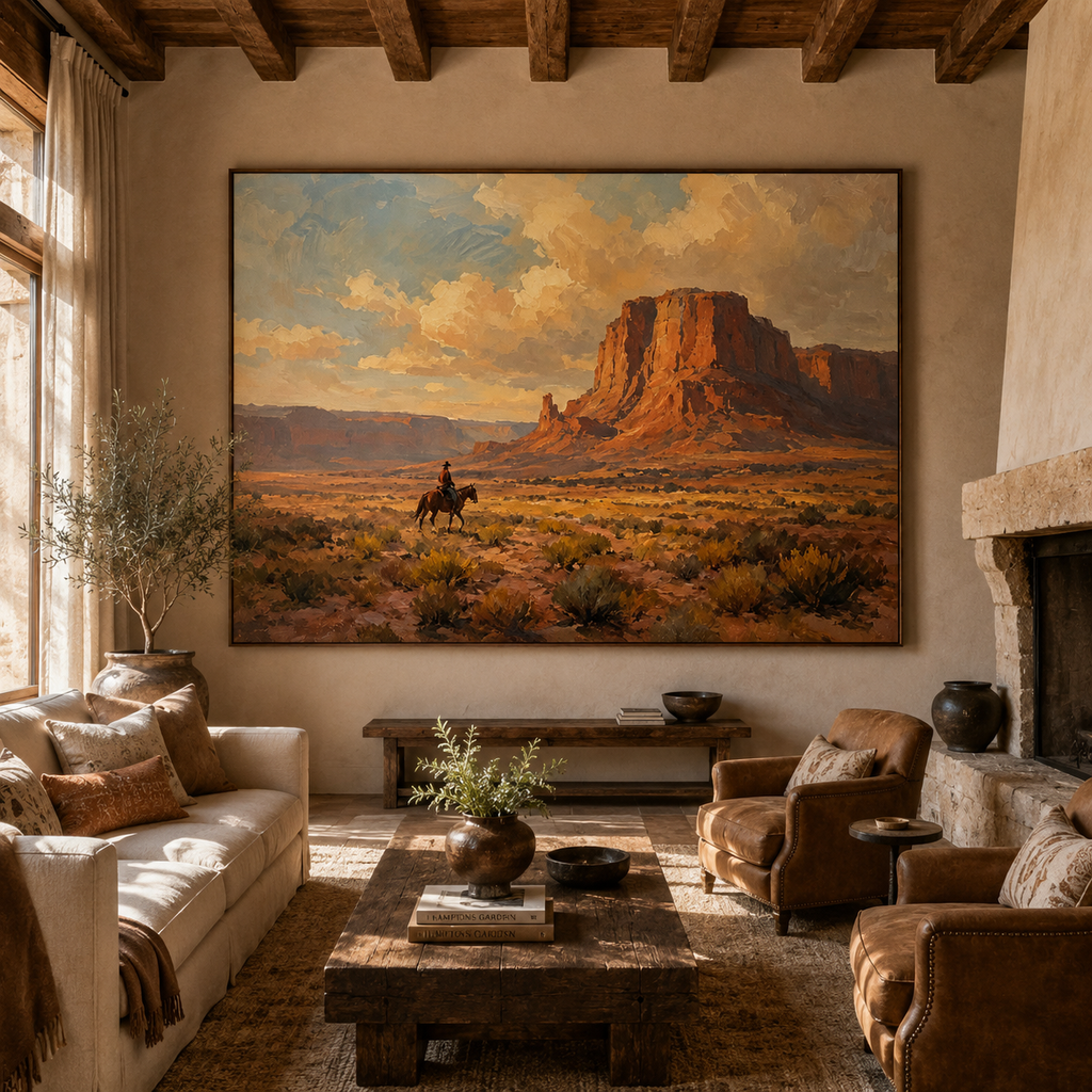 ARBYNART Vintage Americana Art | Beneath the Patience of Red Stone