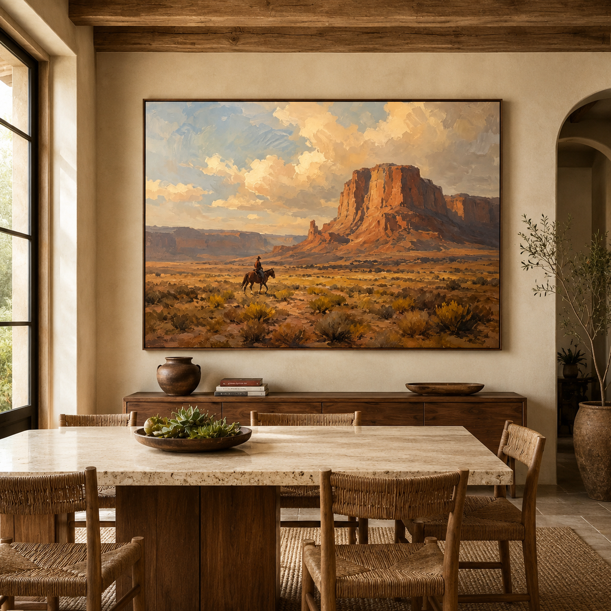 ARBYNART Vintage Americana Art | Beneath the Patience of Red Stone