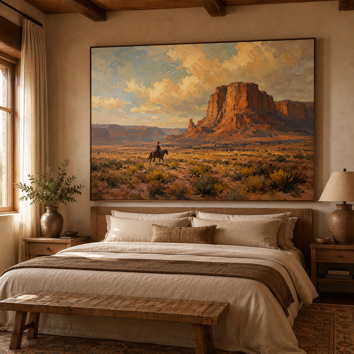 ARBYNART Vintage Americana Art | Beneath the Patience of Red Stone