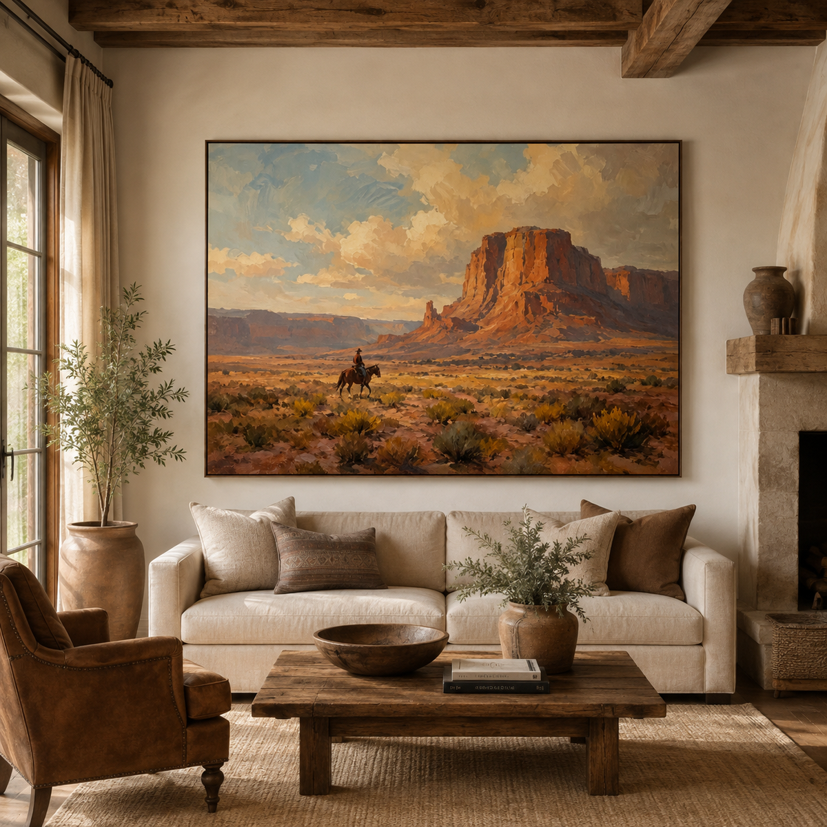 ARBYNART Vintage Americana Art | Beneath the Patience of Red Stone