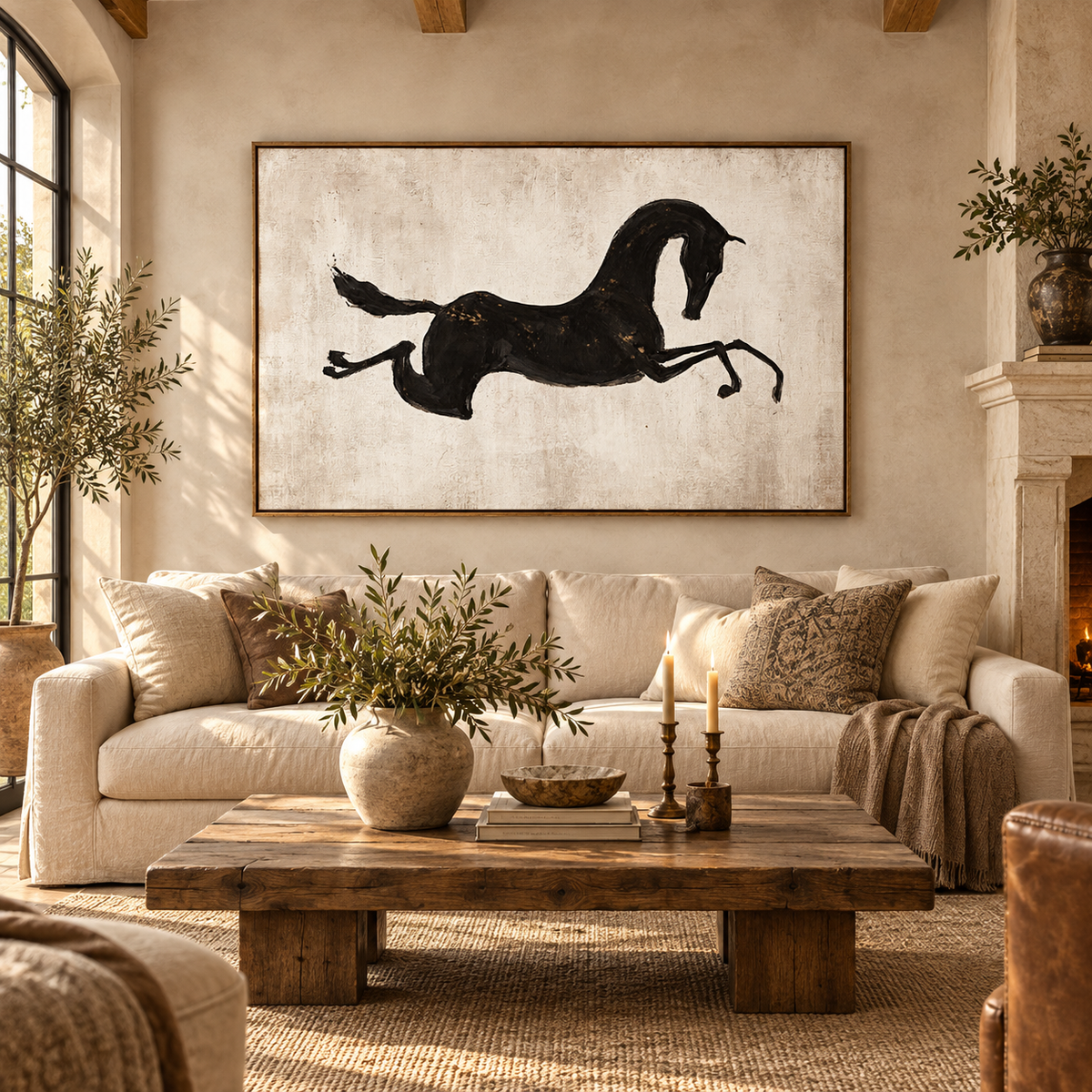ARBYNART Americana Art | Black Stallion in Flight