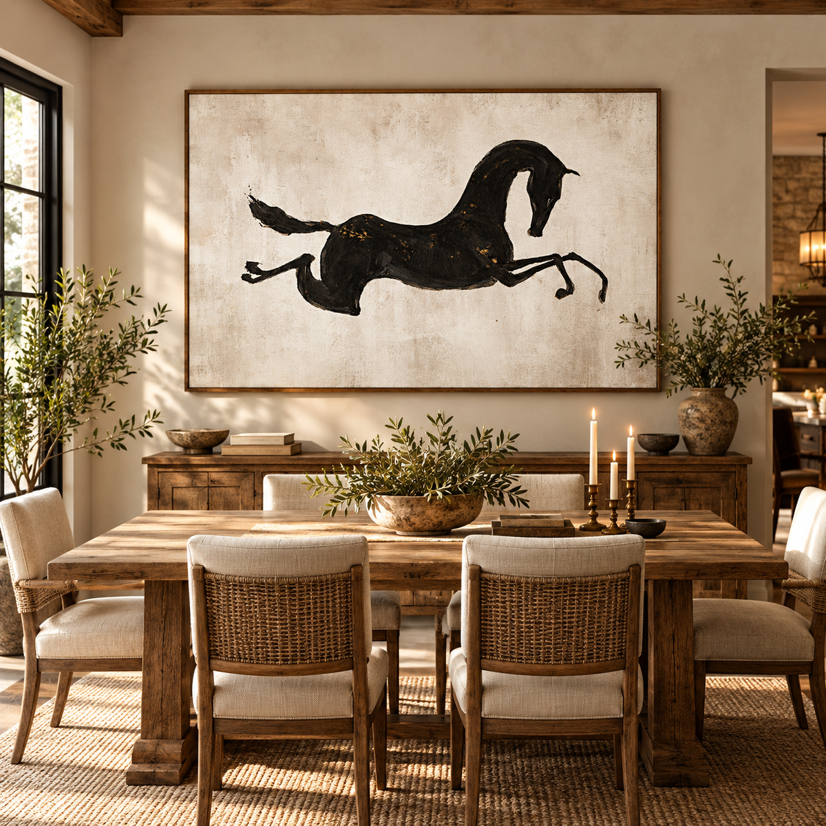 ARBYNART Americana Art | Black Stallion in Flight