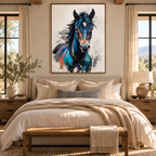ARBYNART Americana Art | Blue Horse Facing Forward