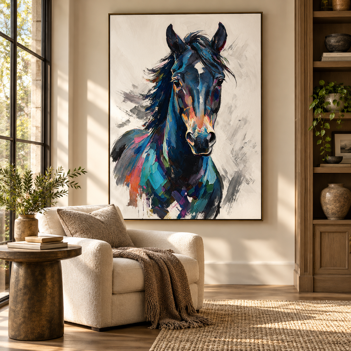ARBYNART Americana Art | Blue Horse Facing Forward