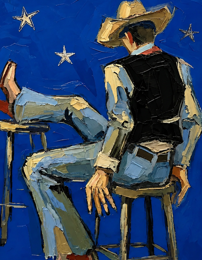 ARBYNART POP Art | Blue Night Cowboy