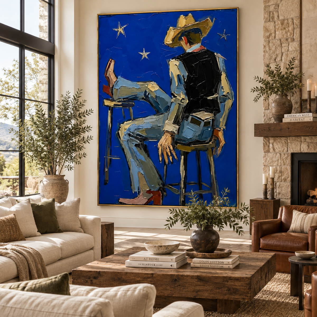 ARBYNART POP Art | Blue Night Cowboy