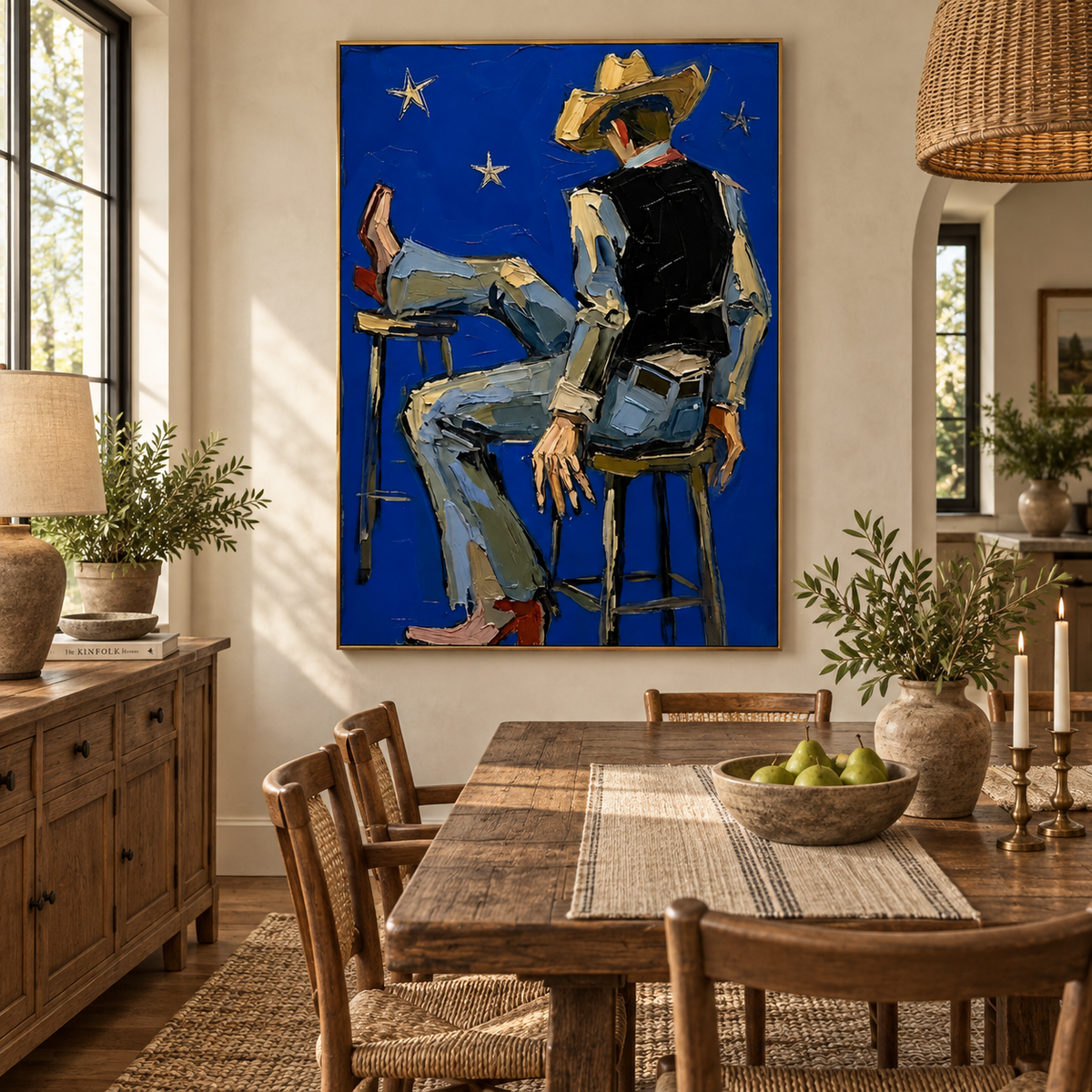 ARBYNART POP Art | Blue Night Cowboy
