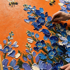ARBYNART 3D Textured Art | Bluebonnet Bee Dance