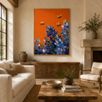 ARBYNART 3D Textured Art | Bluebonnet Bee Dance