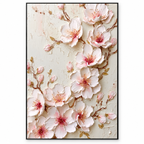 ARBYNART 3D Textured Art | Blush Blossom Relief