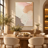 ARBYNART 3D Textured Art | Blush Neutral Petal Relief