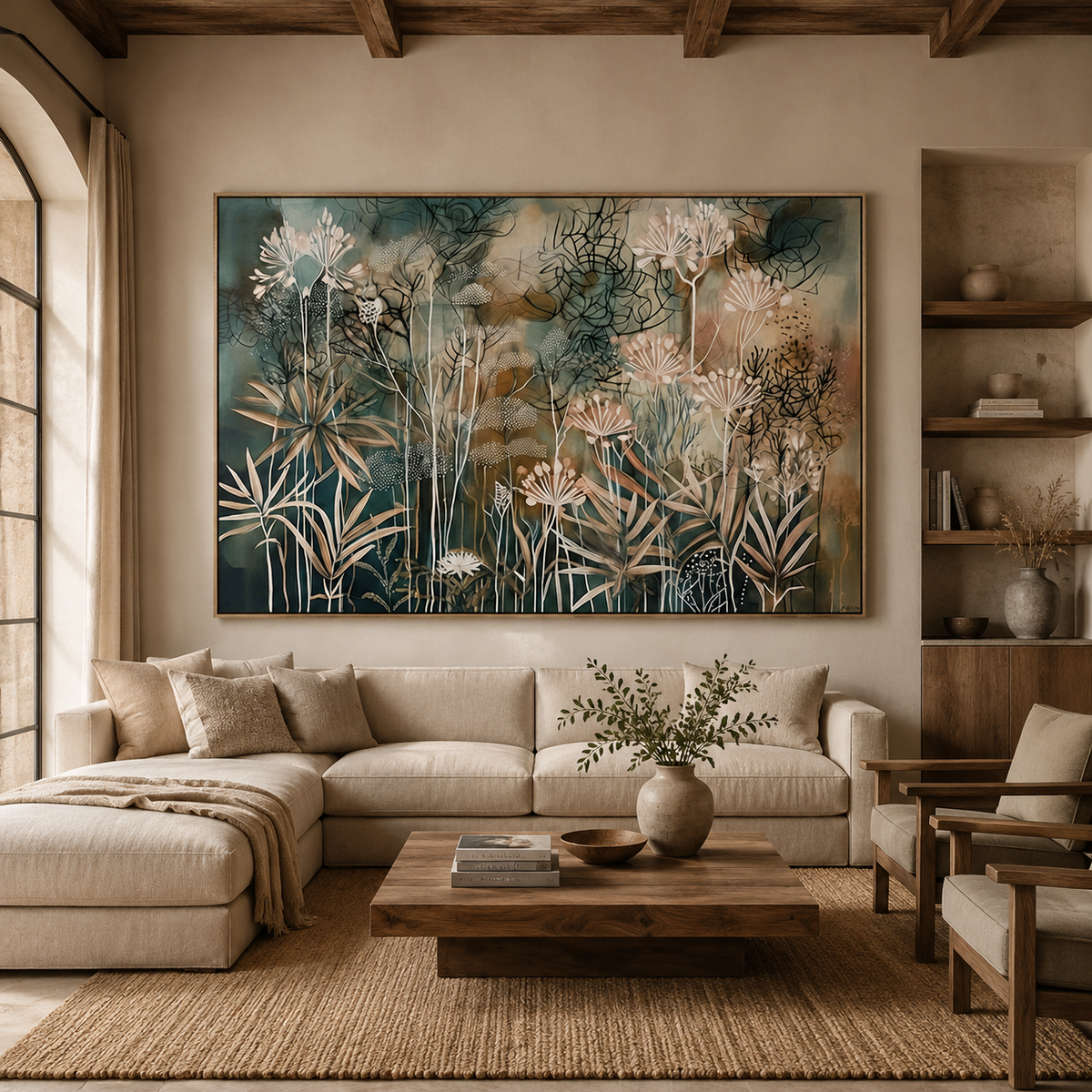 ARBYNART Bohemian Art | Botanical Library Serenity