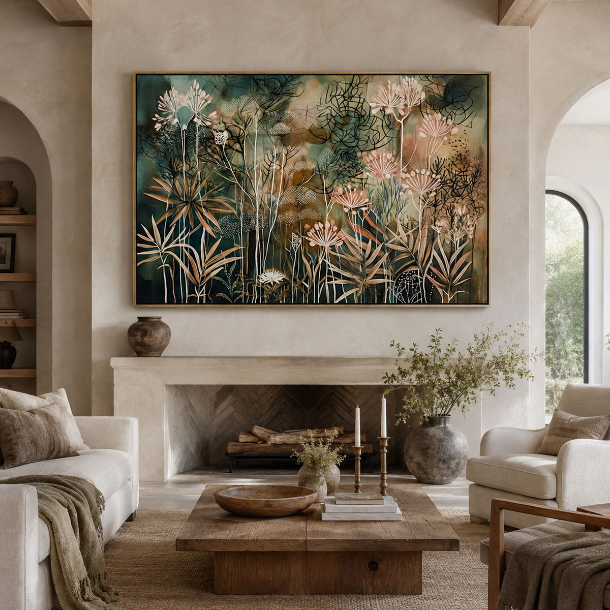 ARBYNART Bohemian Art | Botanical Library Serenity