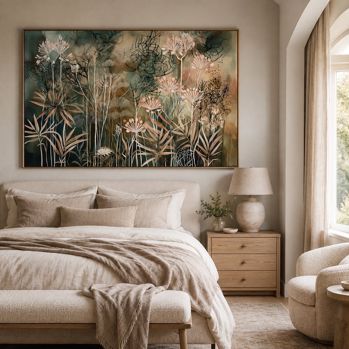ARBYNART Bohemian Art | Botanical Library Serenity