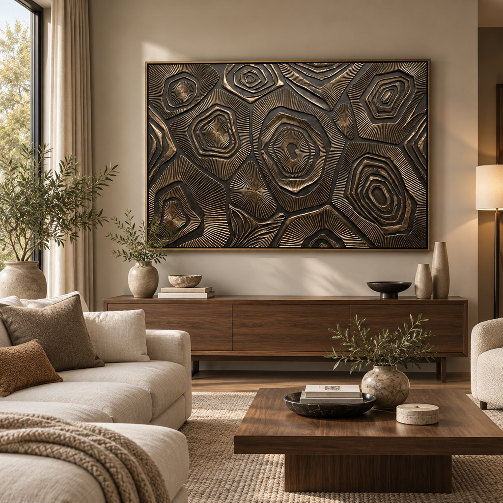ARBYNART Contemporary Luxe Art | Bronze Strata Echo