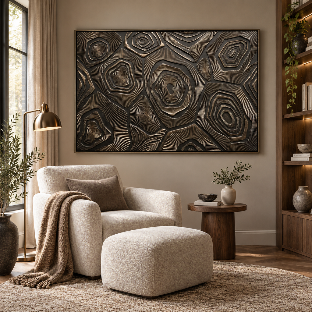 ARBYNART Contemporary Luxe Art | Bronze Strata Echo