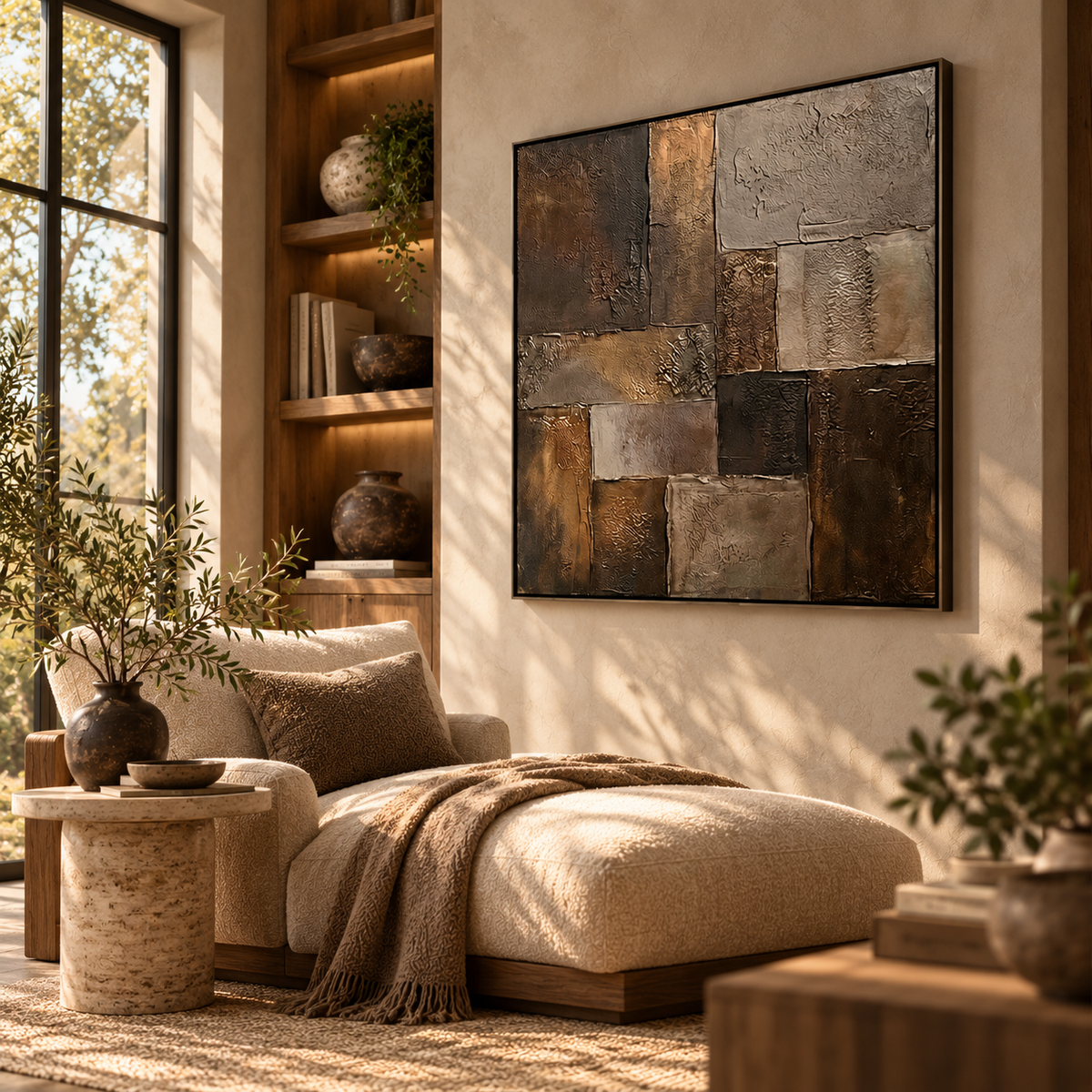 ARBYNART Wabi-Sabi Art | Burnished Earth Mosaic