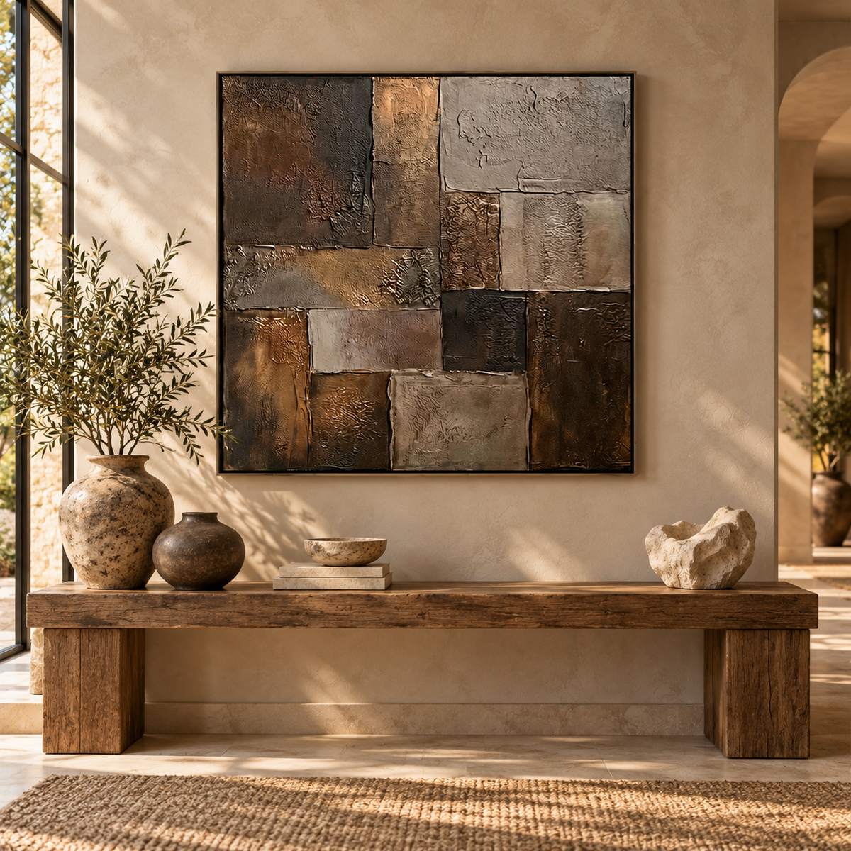 ARBYNART Wabi-Sabi Art | Burnished Earth Mosaic