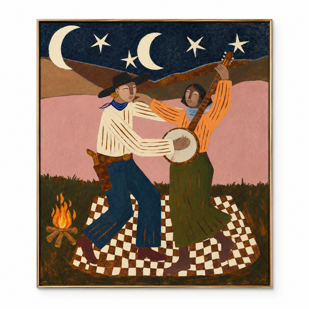 ARBYNART Vintage Americana Art | Campfire Dance