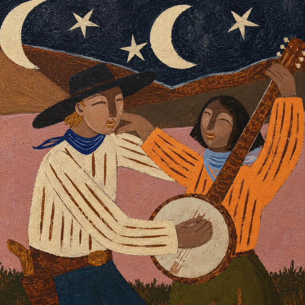 ARBYNART Vintage Americana Art | Campfire Dance
