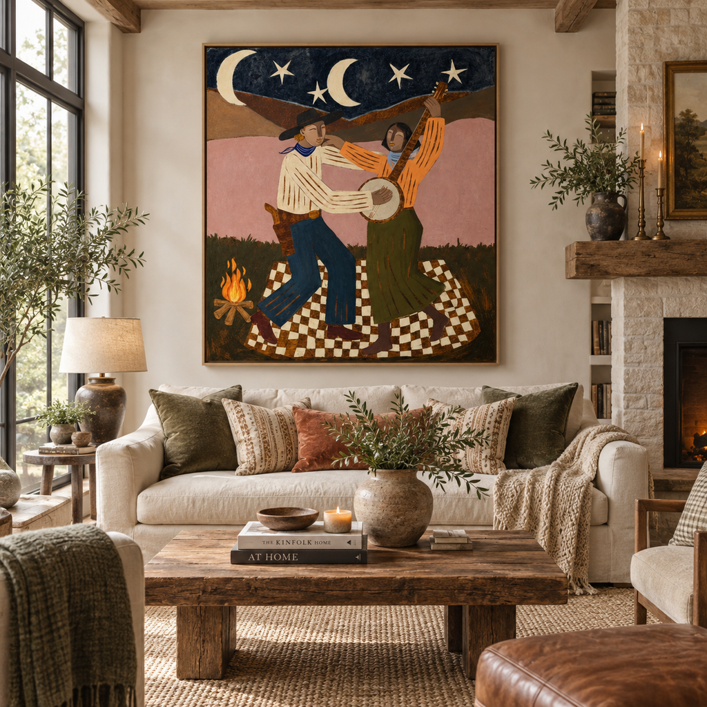 ARBYNART Vintage Americana Art | Campfire Dance