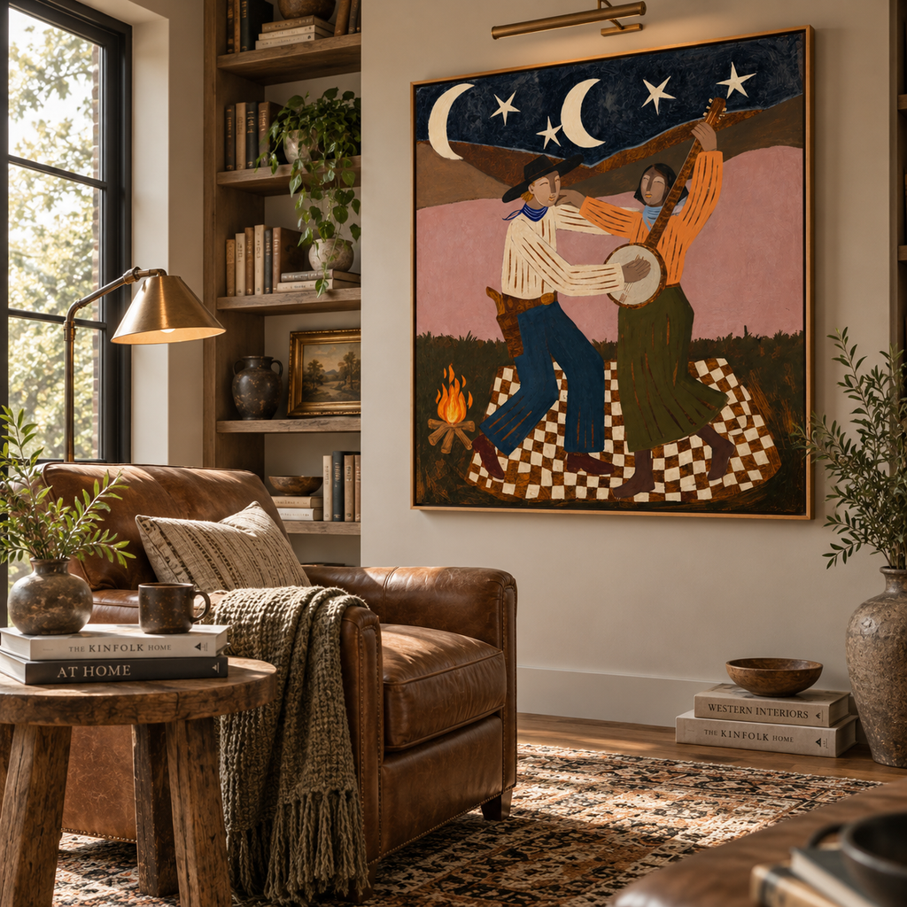 ARBYNART Vintage Americana Art | Campfire Dance