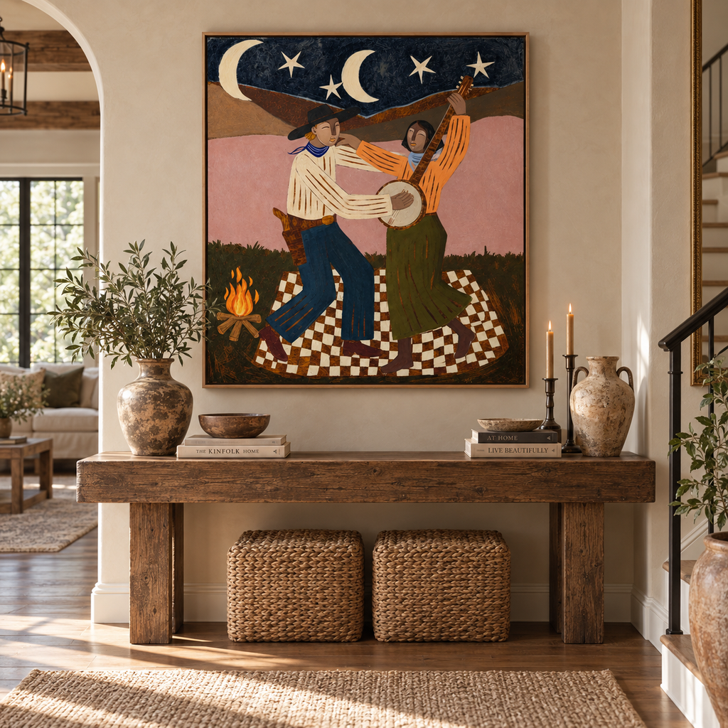 ARBYNART Vintage Americana Art | Campfire Dance