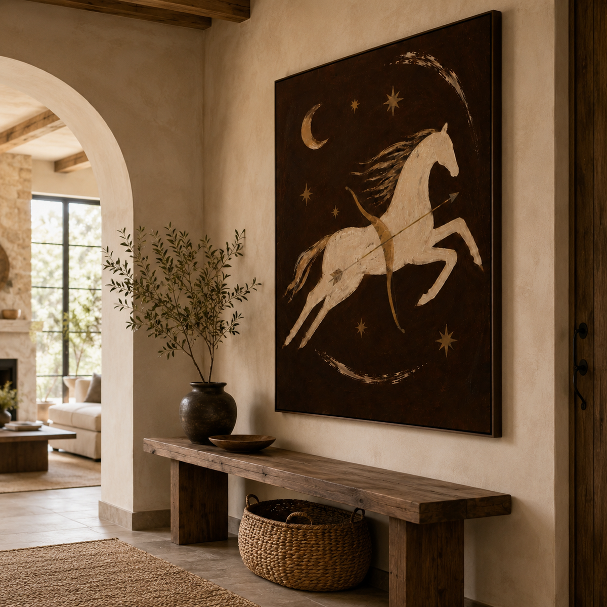 ARBYNART Vintage Americana Art | Celestial Charger's Flight