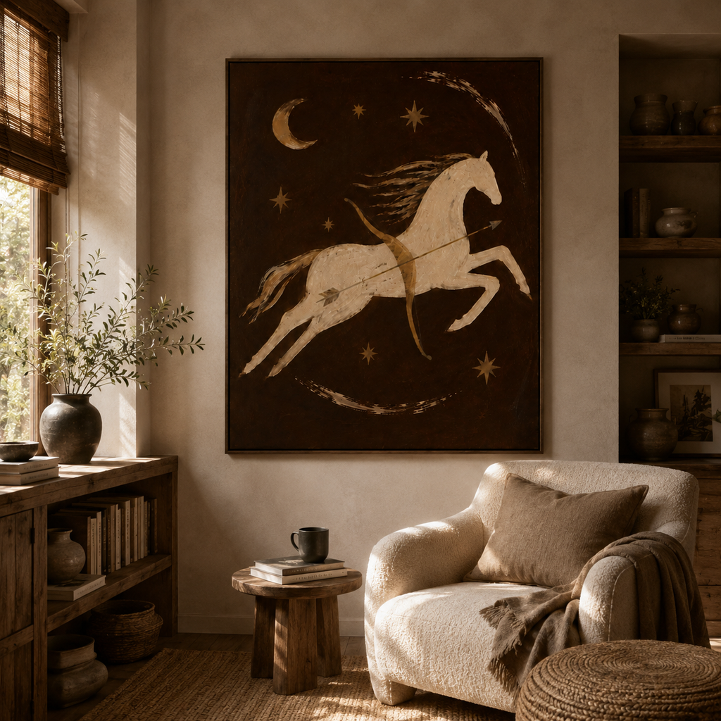 ARBYNART Vintage Americana Art | Celestial Charger's Flight
