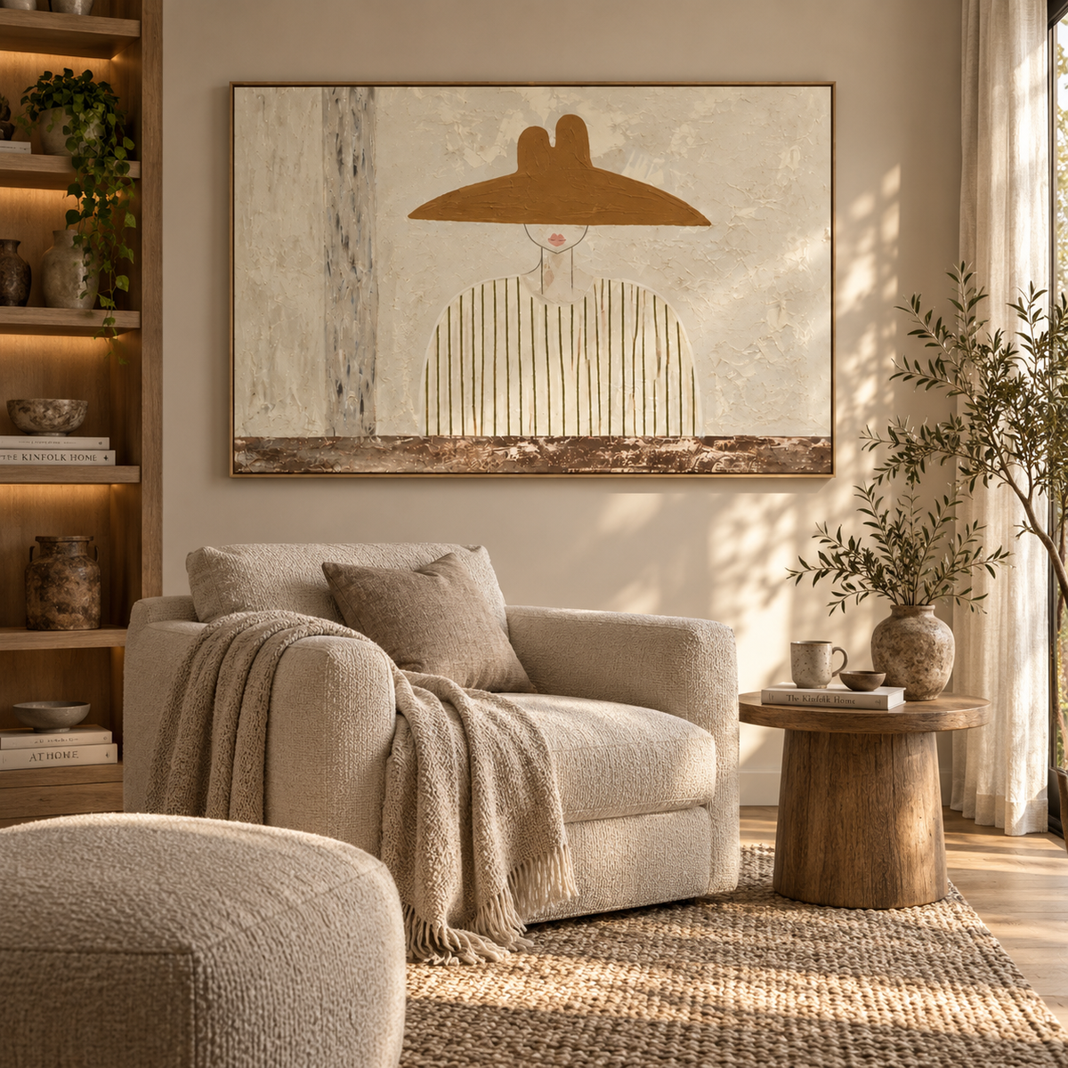ARBYNART Vintage Americana Art | Quiet Grace of the Woven Hat