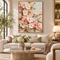 ARBYNART 3D Textured Art | Cherry Blossom Relief