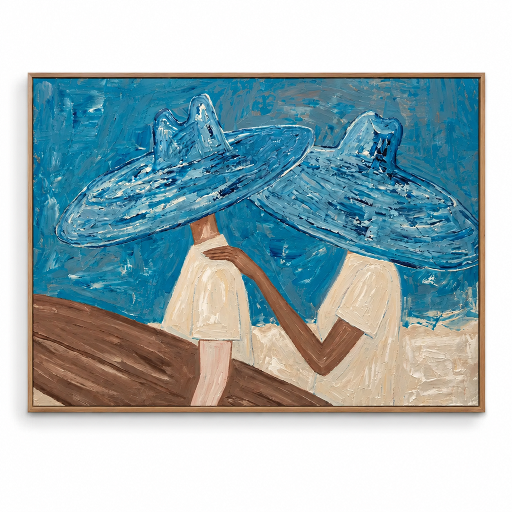 ARBYNART Vintage Americana Art | Coastal Blue Hat Bond
