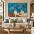ARBYNART Vintage Americana Art | Coastal Blue Hat Bond