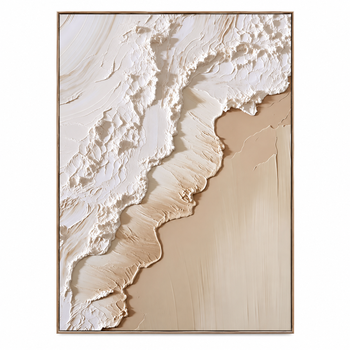 ARBYNART 3D Textured Art | Coastal Foam Relief