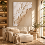 ARBYNART 3D Textured Art | Coastal Foam Relief