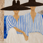 ARBYNART Vintage Americana Art | Coastal Hat Duo