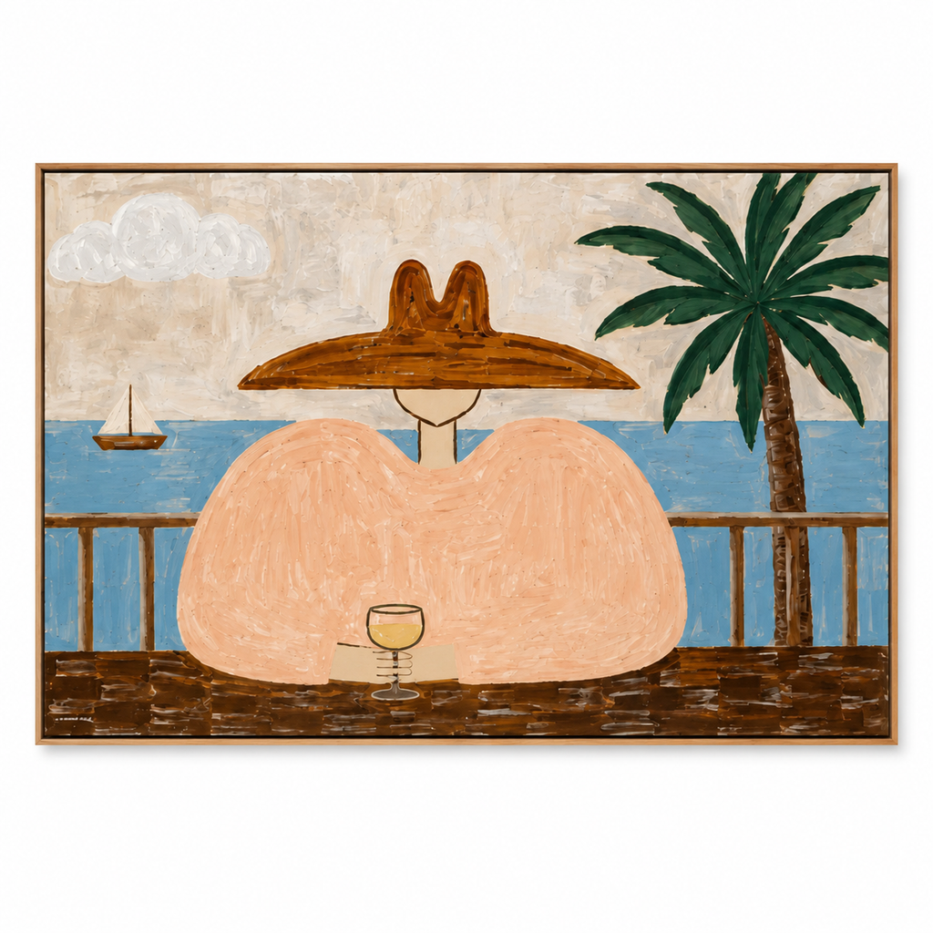 ARBYNART Vintage Americana Art | Coastal Wine Reverie