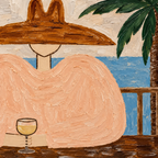ARBYNART Vintage Americana Art | Coastal Wine Reverie