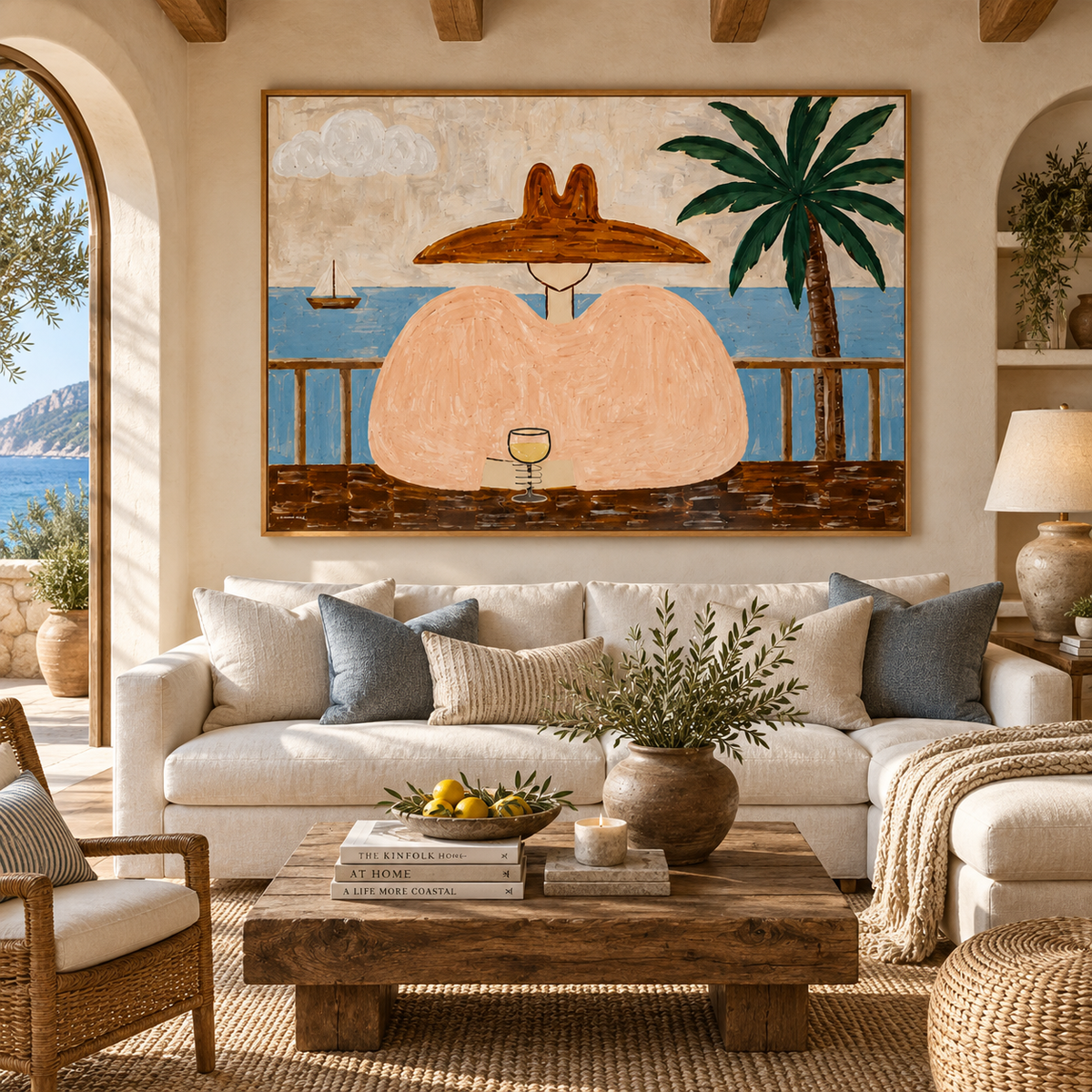 ARBYNART Vintage Americana Art | Coastal Wine Reverie