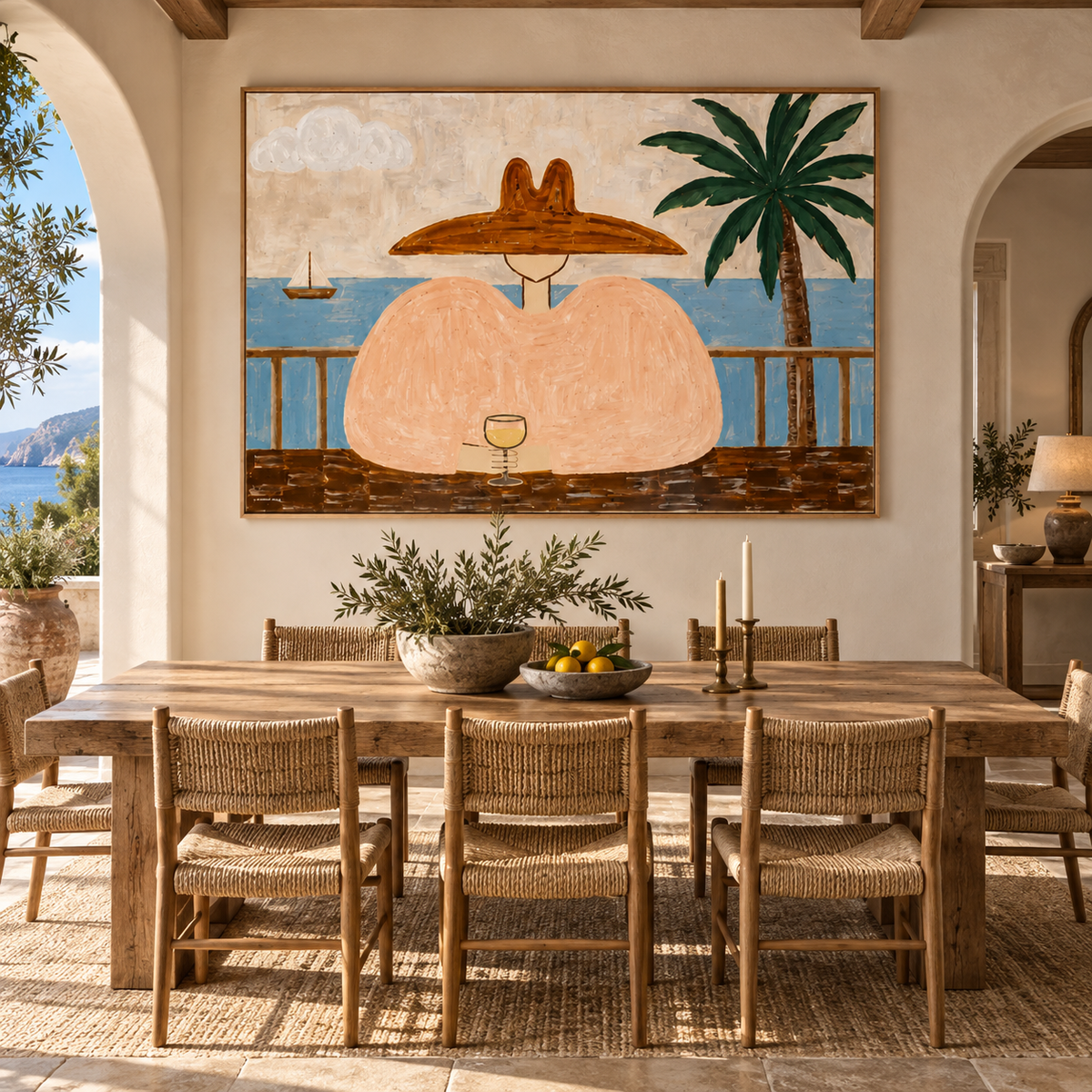 ARBYNART Vintage Americana Art | Coastal Wine Reverie