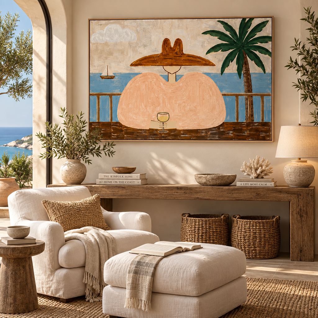ARBYNART Vintage Americana Art | Coastal Wine Reverie