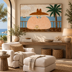 ARBYNART Vintage Americana Art | Coastal Wine Reverie