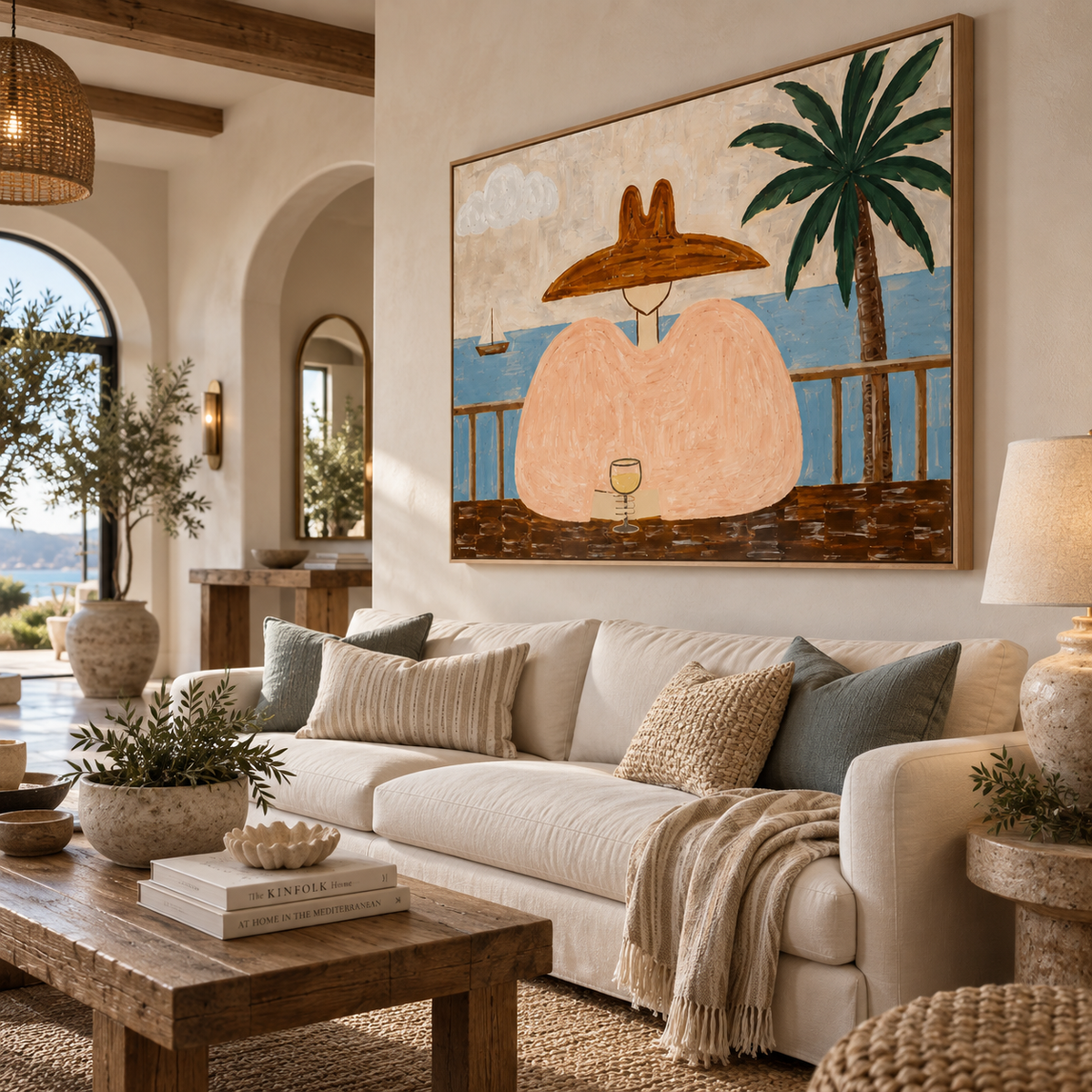 ARBYNART Vintage Americana Art | Coastal Wine Reverie