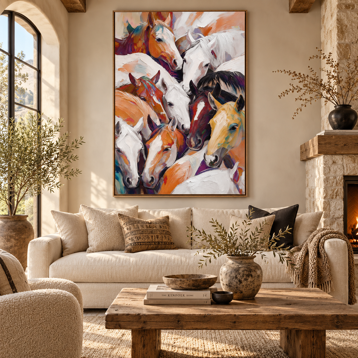 ARBYNART Americana Art | Colorful Herd Gathering