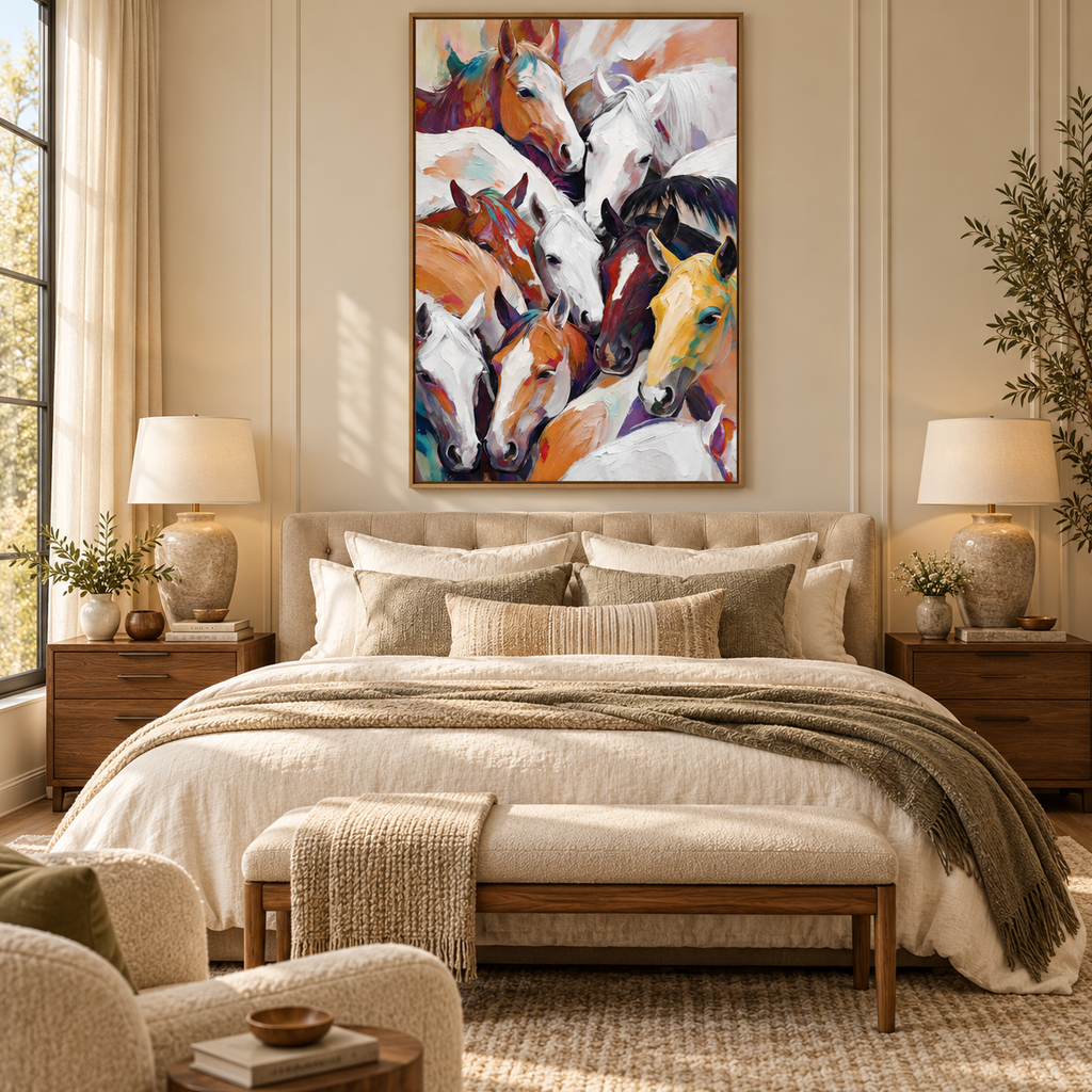 ARBYNART Americana Art | Colorful Herd Gathering