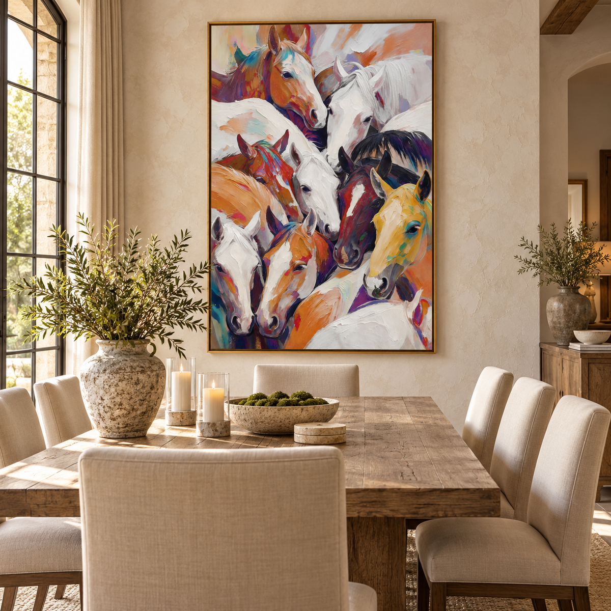 ARBYNART Americana Art | Colorful Herd Gathering