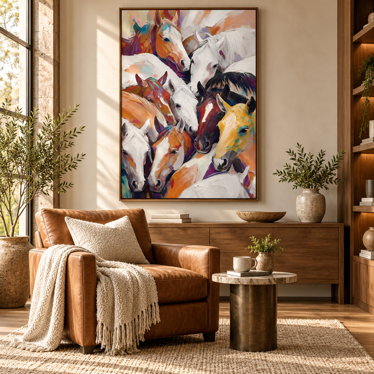 ARBYNART Americana Art | Colorful Herd Gathering