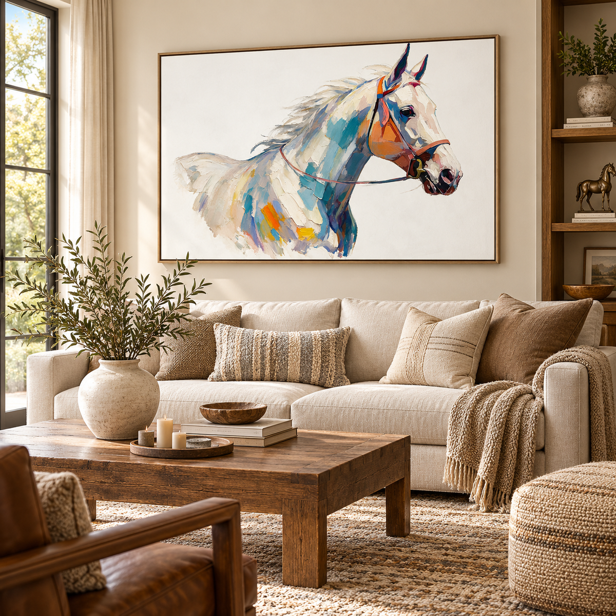 ARBYNART Americana Art | Colorful Horse in Bridle