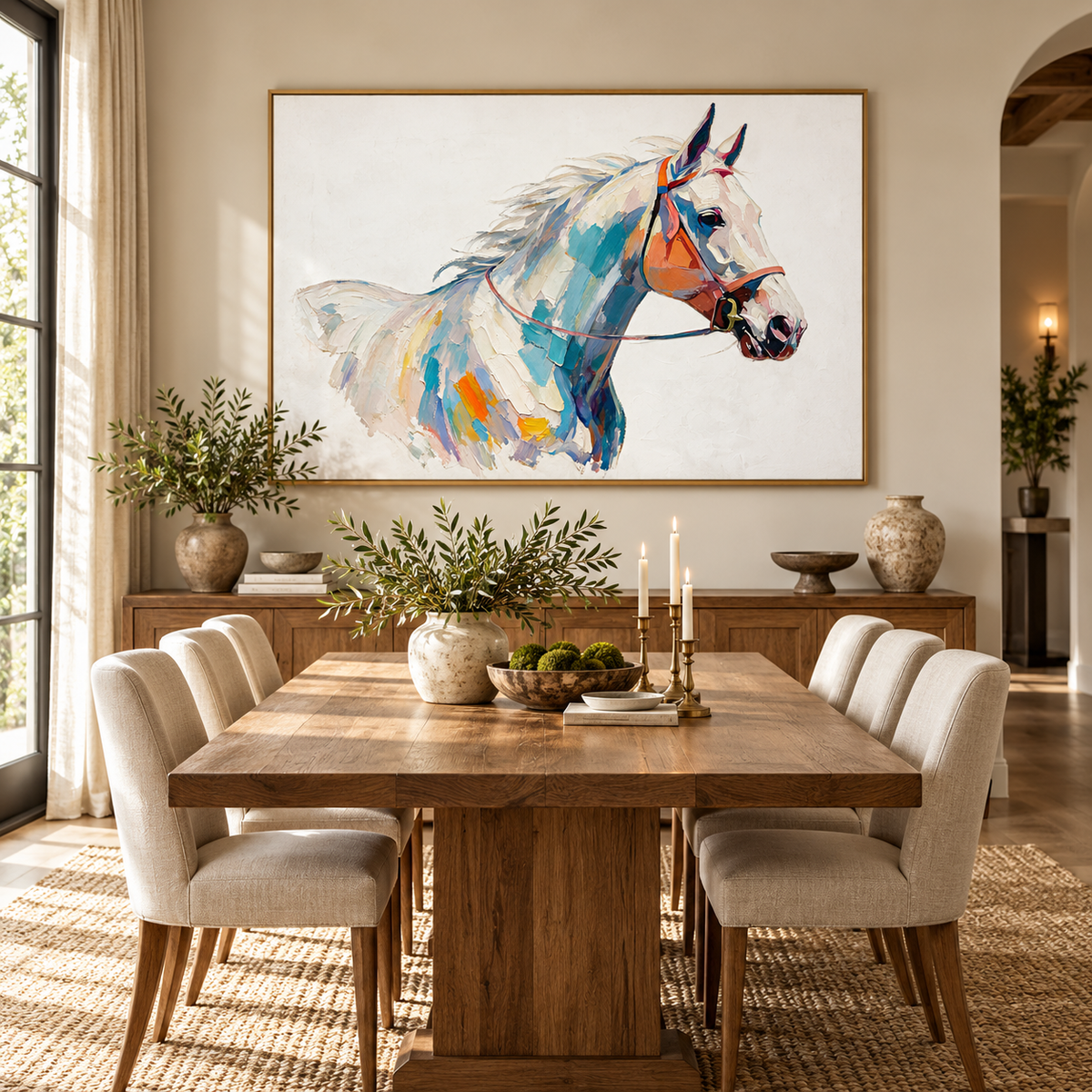 ARBYNART Americana Art | Colorful Horse in Bridle