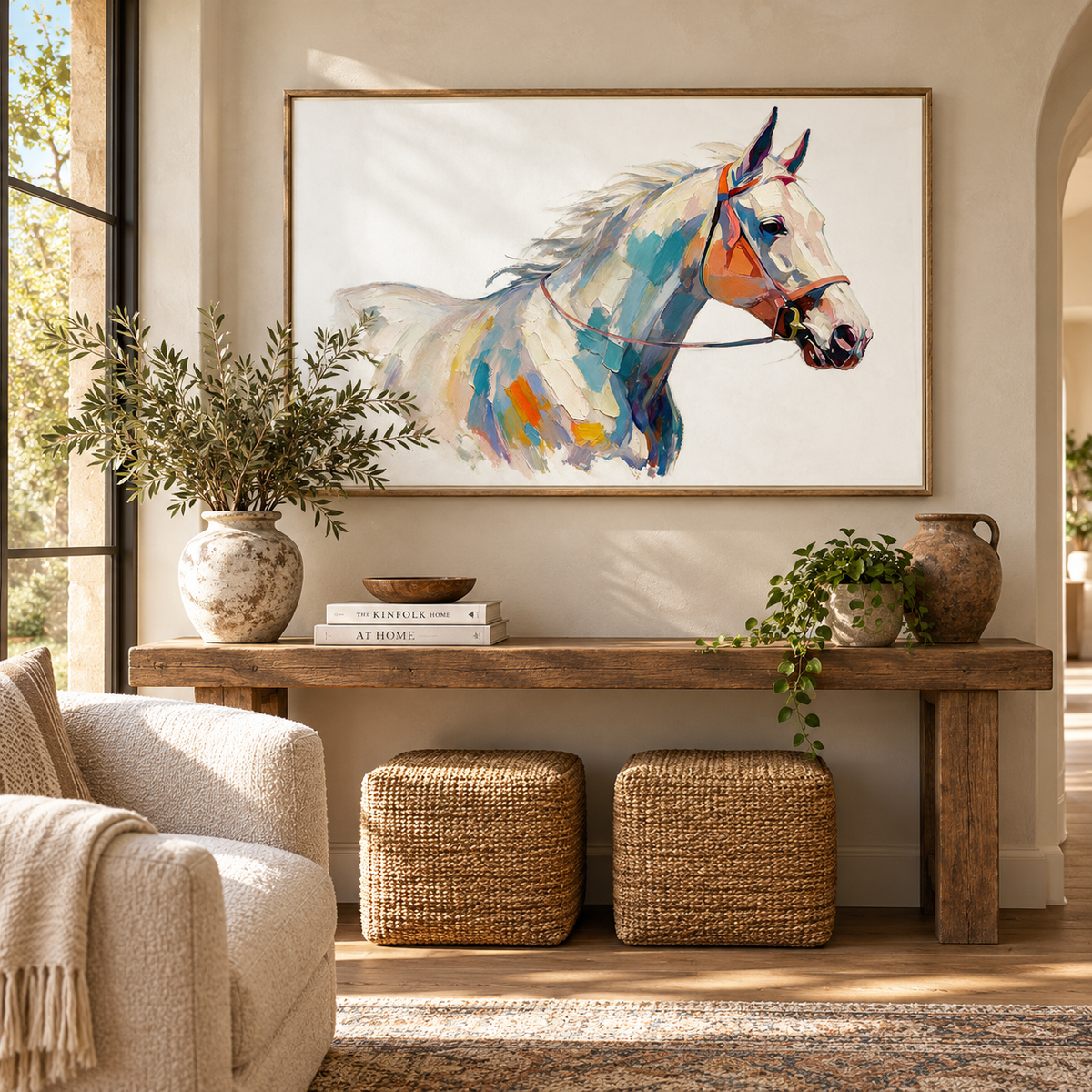 ARBYNART Americana Art | Colorful Horse in Bridle